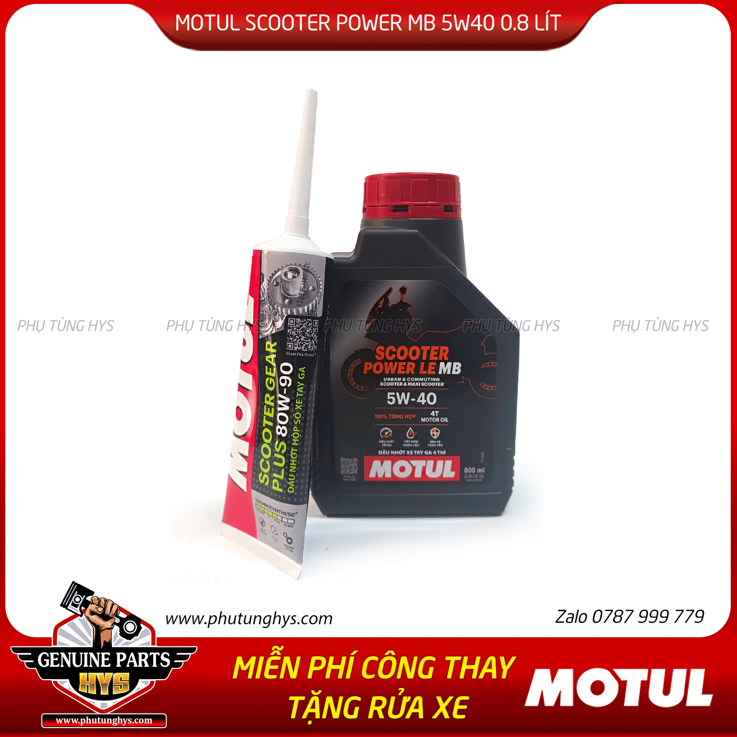 NHỚT MOTUL SCOOTER POWER MB 5W-40 800ML