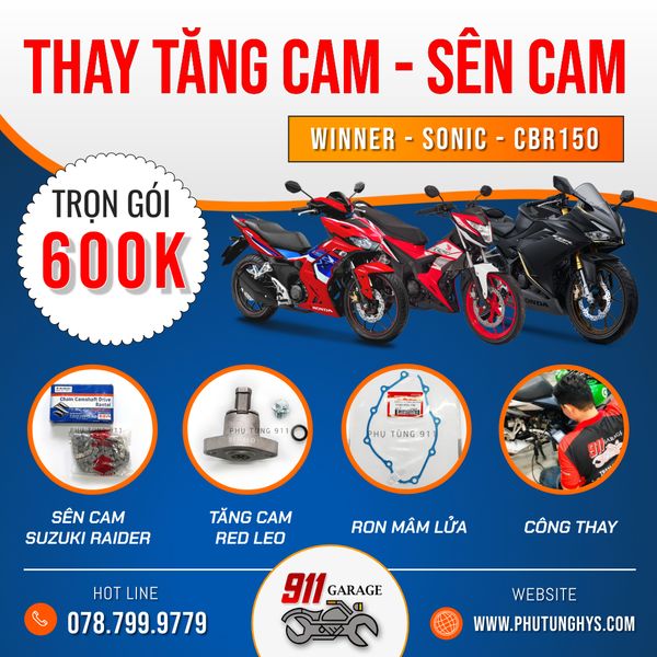 THAY SÊN CAM TĂNG WINNER SONIC CBR