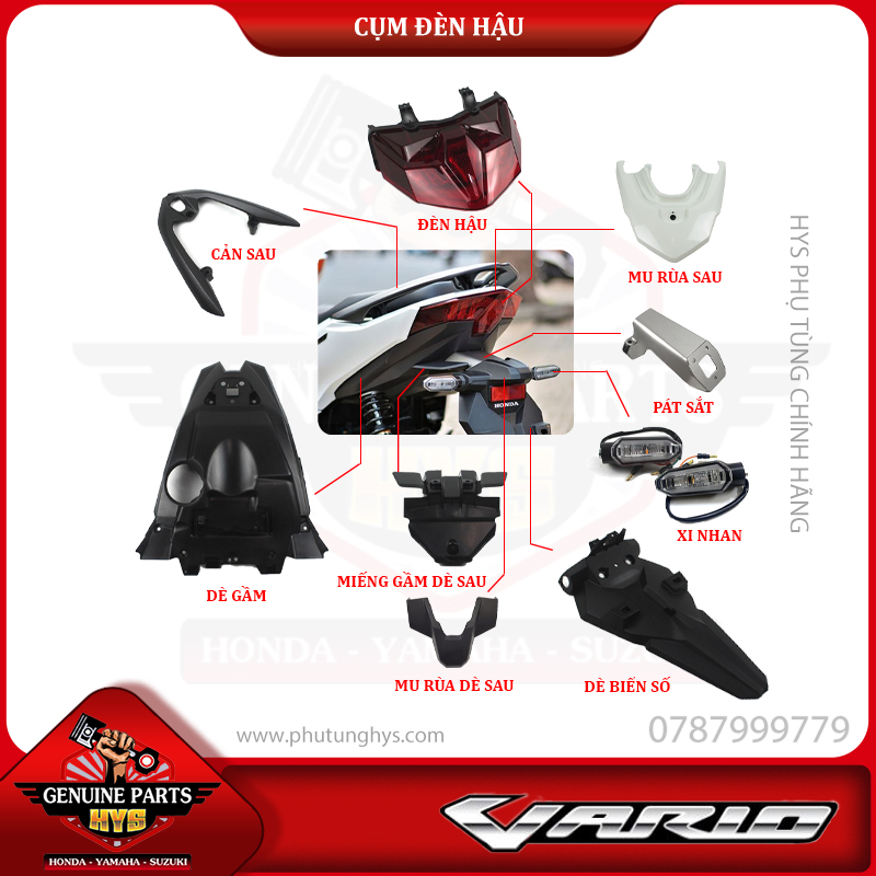 COMBO ĐÈN HẬU VARIO 2018