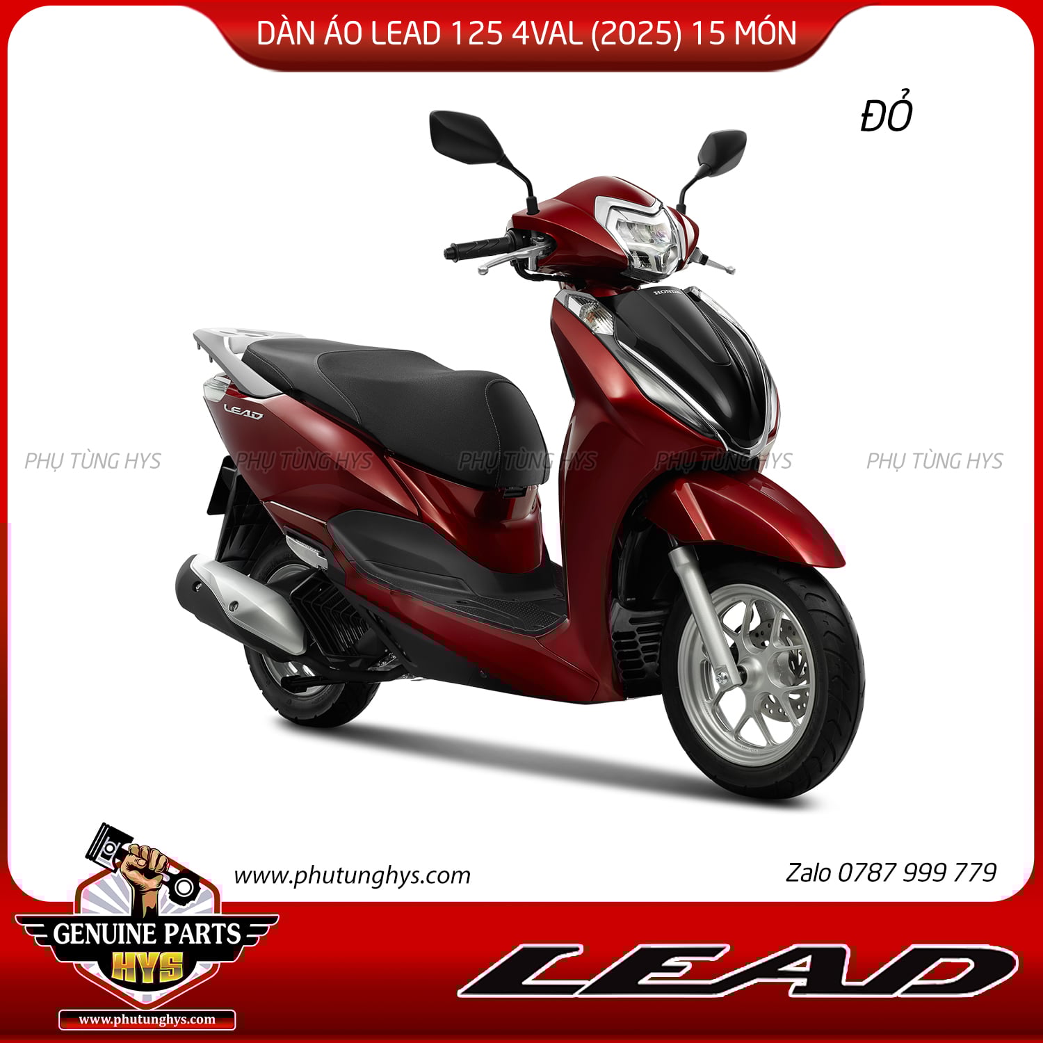 DÀN ÁO LEAD 125 4VAL (2025) ĐỎ 14 MÓN