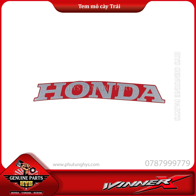 TEM HONDA MỎ CÀY WINNER X V3 TRÁI (BẢN ĐỎ ĐEN 2022 ABS) (BẢN ĐỎ ĐEN TRẮNG 2023 ABS)
