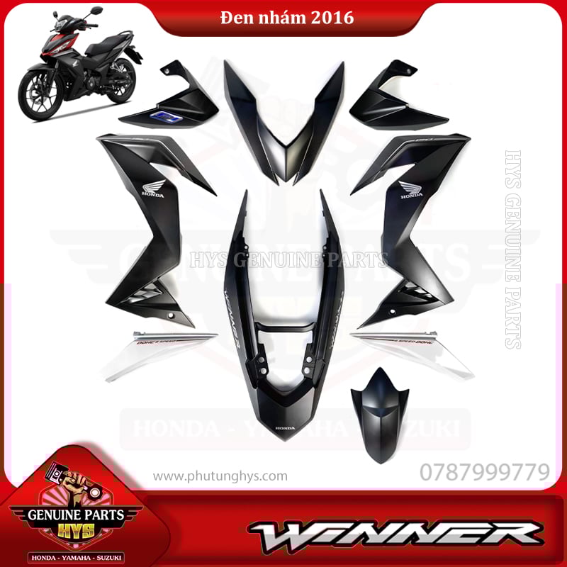 DÀN ÁO WINNER V1 ĐEN NHÁM 2016