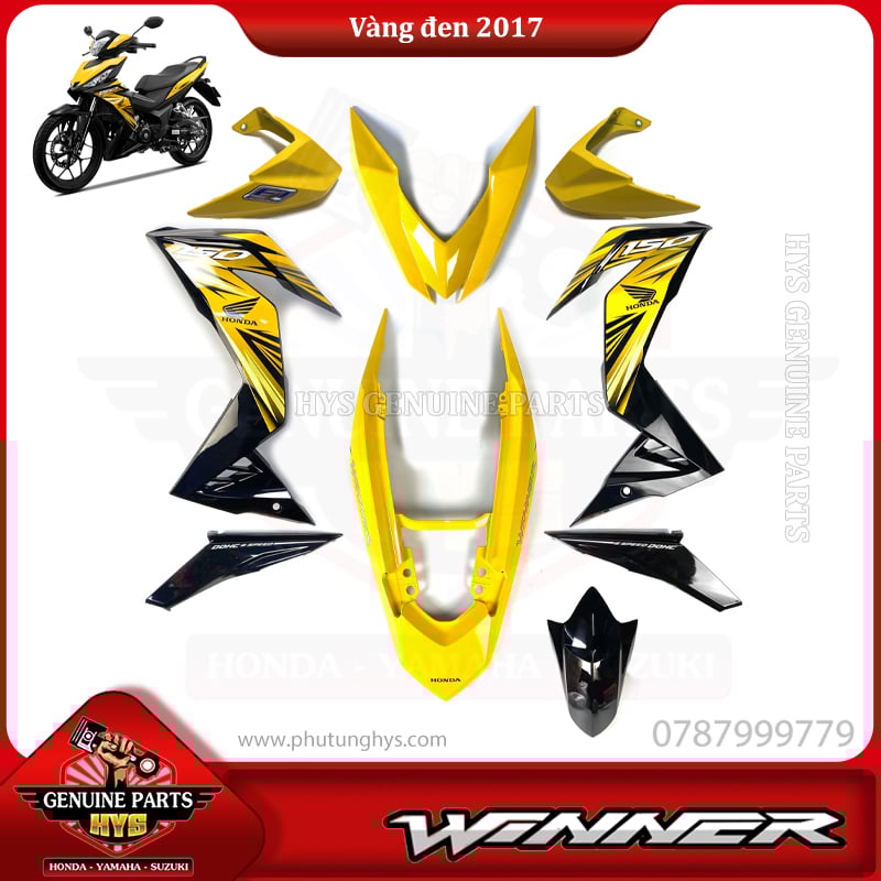 DÀN ÁO WINNER V1 VÀNG ĐEN 2017