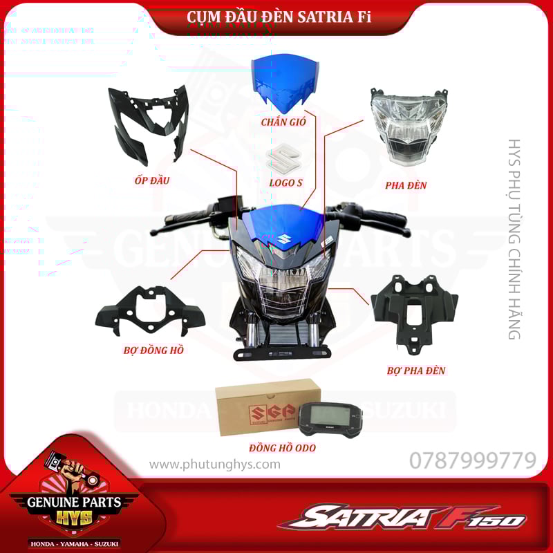 COMBO ĐẦU ĐÈN SATRIA FI