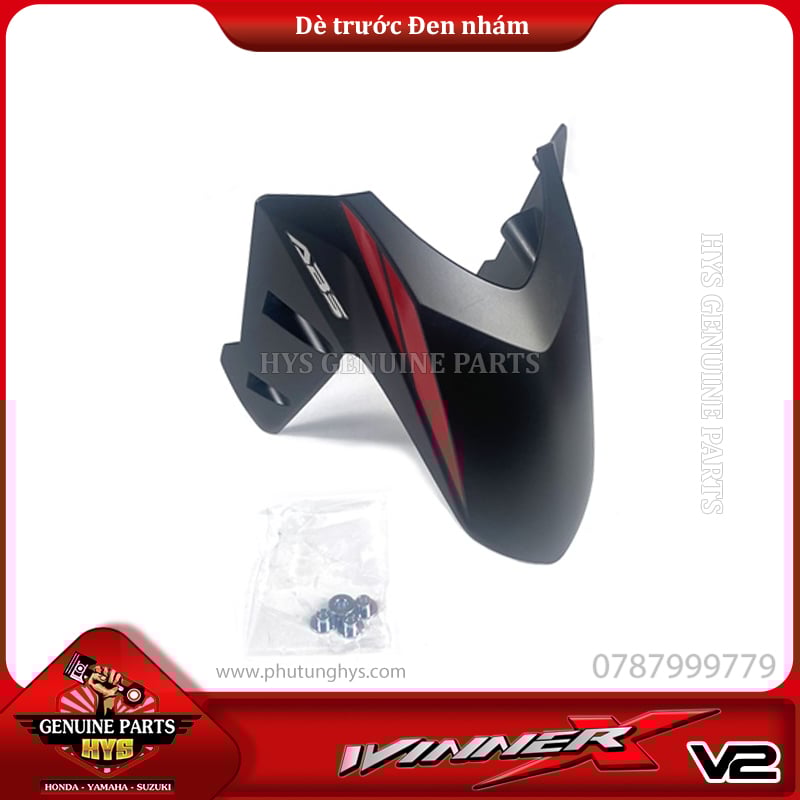 DÈ TRƯỚC WINNER X V2 V3 ĐEN NHÁM (BẢN BẠC ĐEN ĐỎ 2020 ABS)