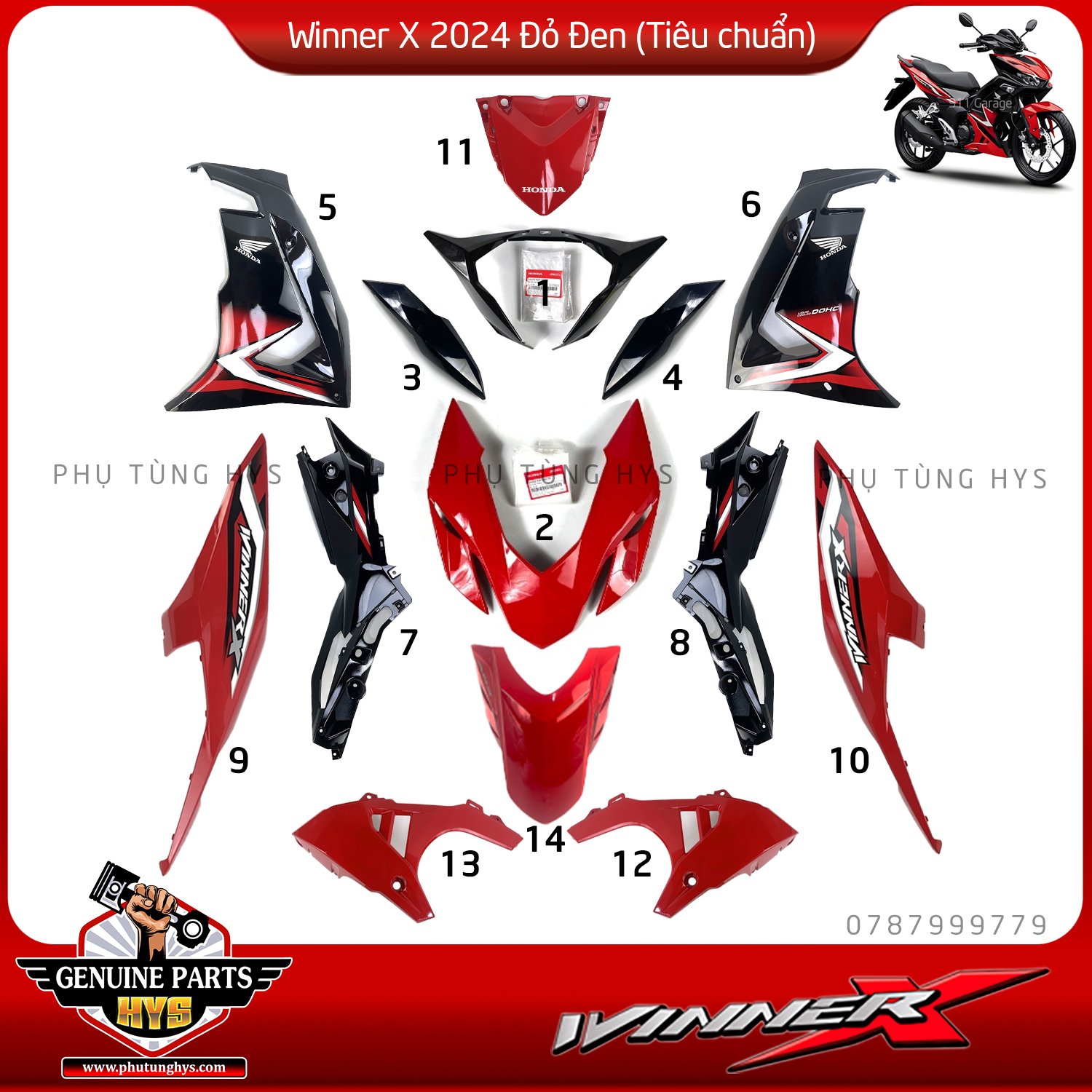 DÀN ÁO WINNER X V4 14 MÓN ĐỎ ĐEN 2024