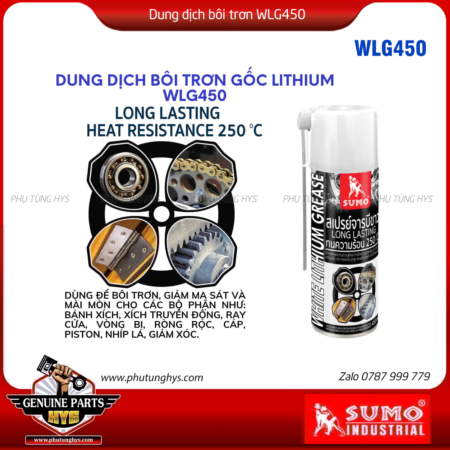DUNG DỊCH BÔI TRƠN GỐC LITHIUM SUMO WLG450