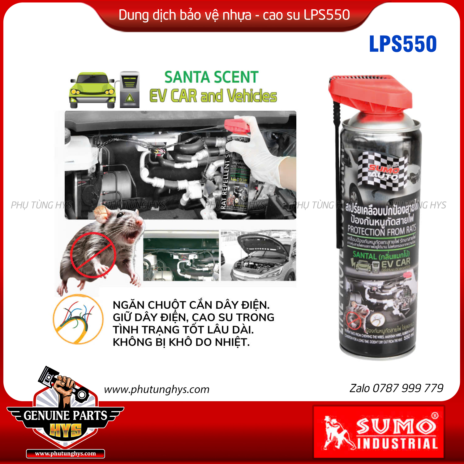 DUNG DỊCH BẢO VỆ NHỰA - CAO SU SUMO LPS550