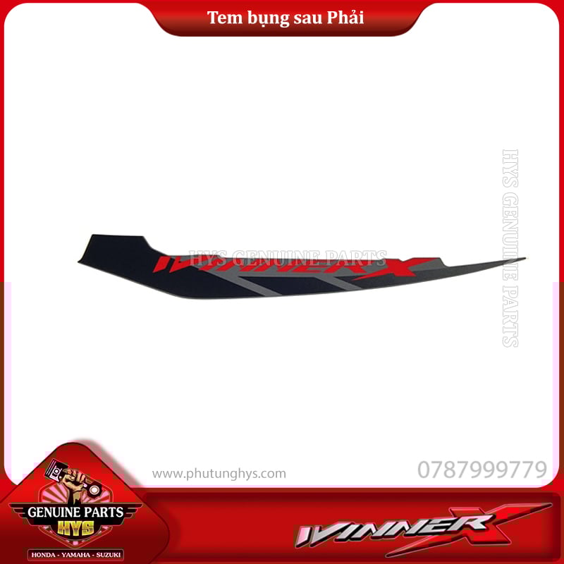 TEM BỤNG SAU WINNER X V2 PHẢI (BẢN BẠC ĐỎ ĐEN 2019)