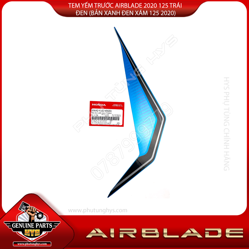 TEM YẾM TRƯỚC AIRBLADE 2020 125 TRÁI ĐEN (BẢN XANH ĐEN XÁM 125 2020)