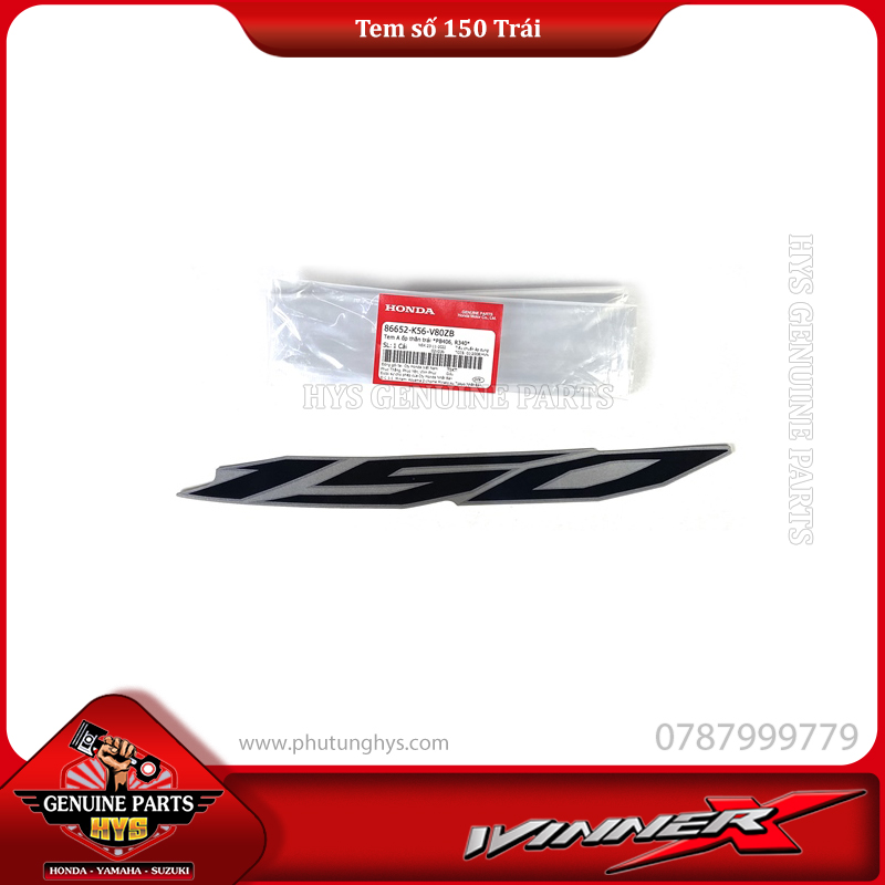 TEM SỐ 150 BỤNG SAU WINNER X V2 TRÁI (BẢN XANH BẠC ĐEN 2019 ABS) (BẢN ĐỎ BẠC ĐEN 2019 ABS)