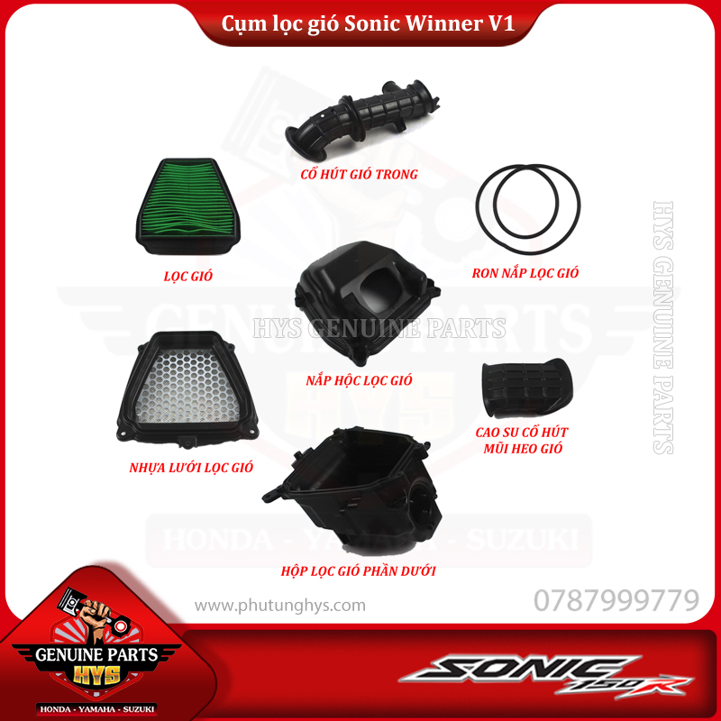 COMBO BỘ LỌC GIÓ SONIC WINNER V1