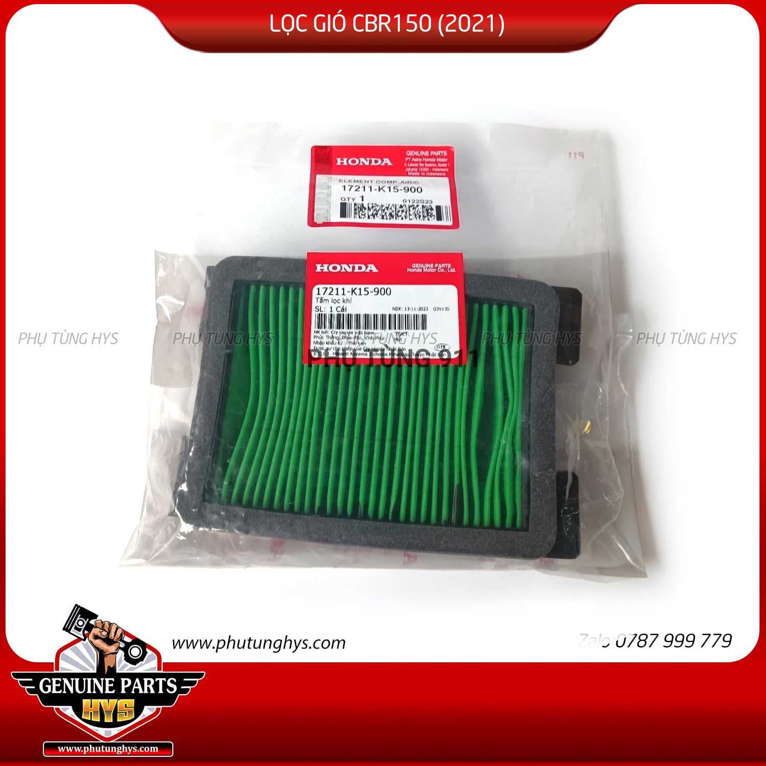 LỌC GIÓ CBR 150R (2021) K45A K45G K45N K45R