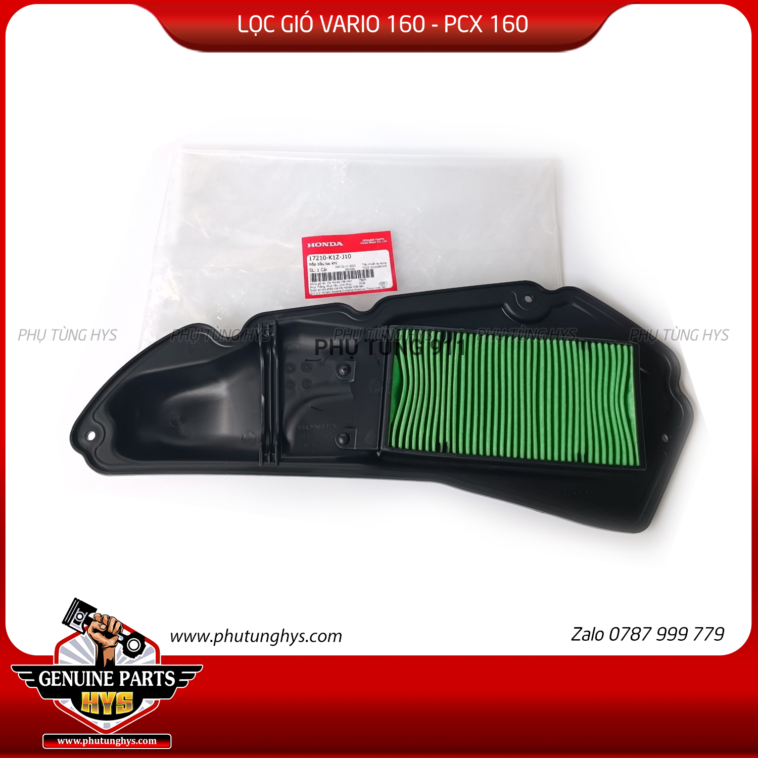 LỌC GIÓ VA160 VARIO 160 K2S CLICK160 PCX160