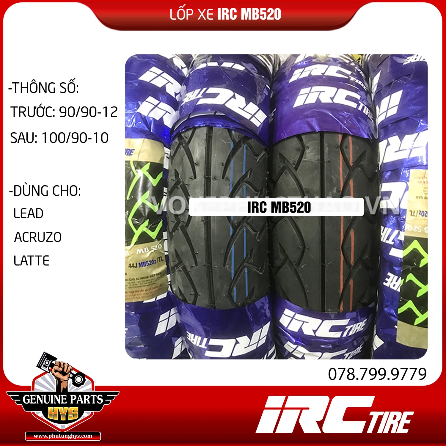 LỐP XE LEAD IRC MB520