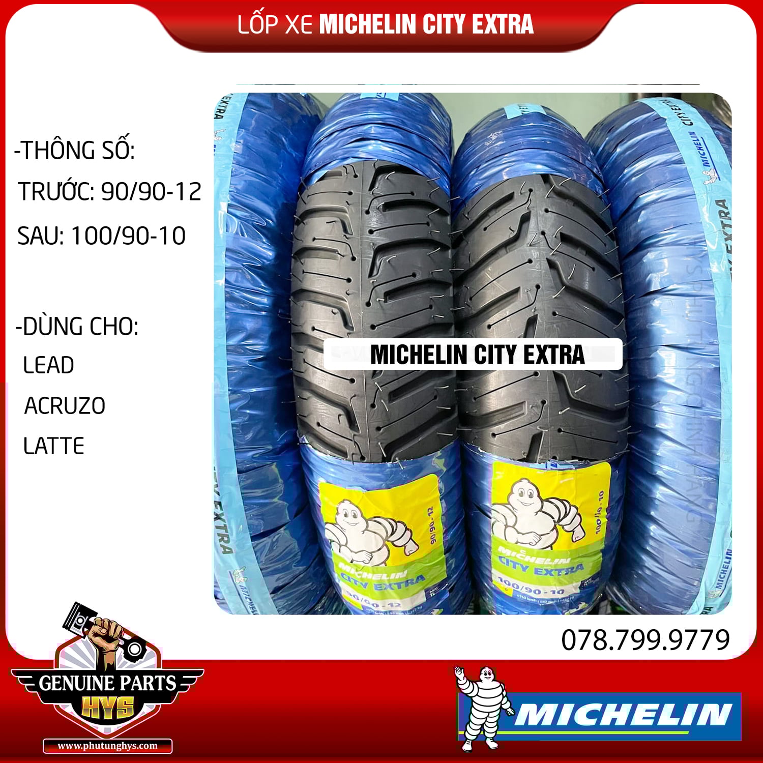 LỐP XE LEAD MICHELIN CITY EXTRA