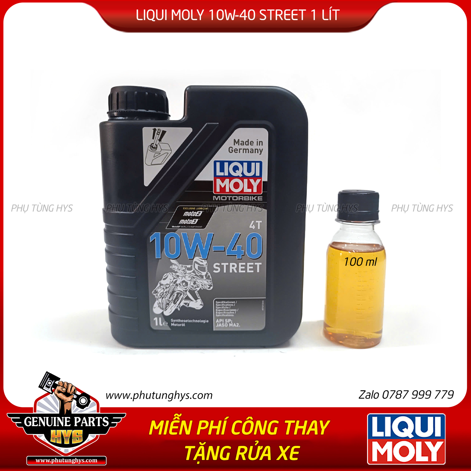 NHỚT LIQUI MOLY 10W40 STREET 1LÍT