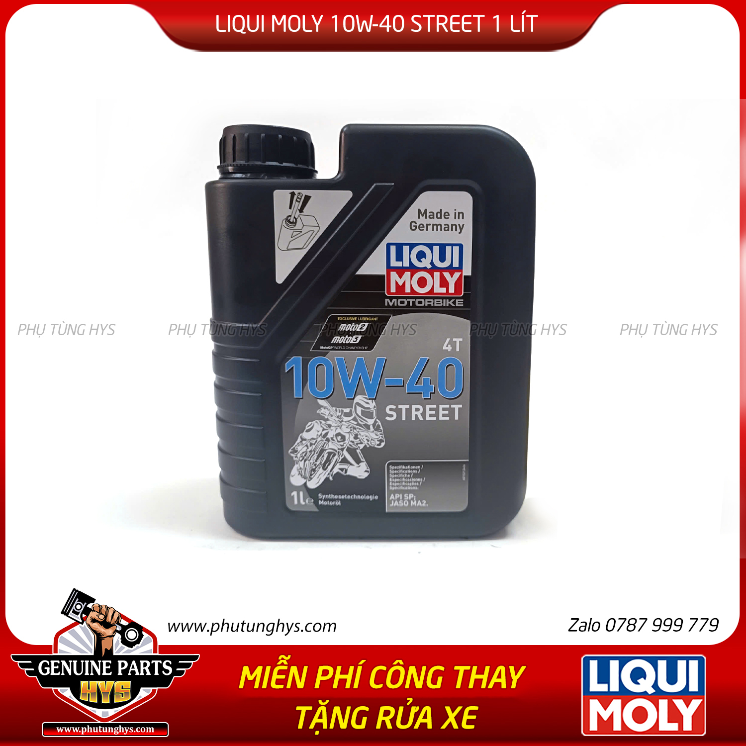 NHỚT LIQUI MOLY 10W40 STREET 1LÍT