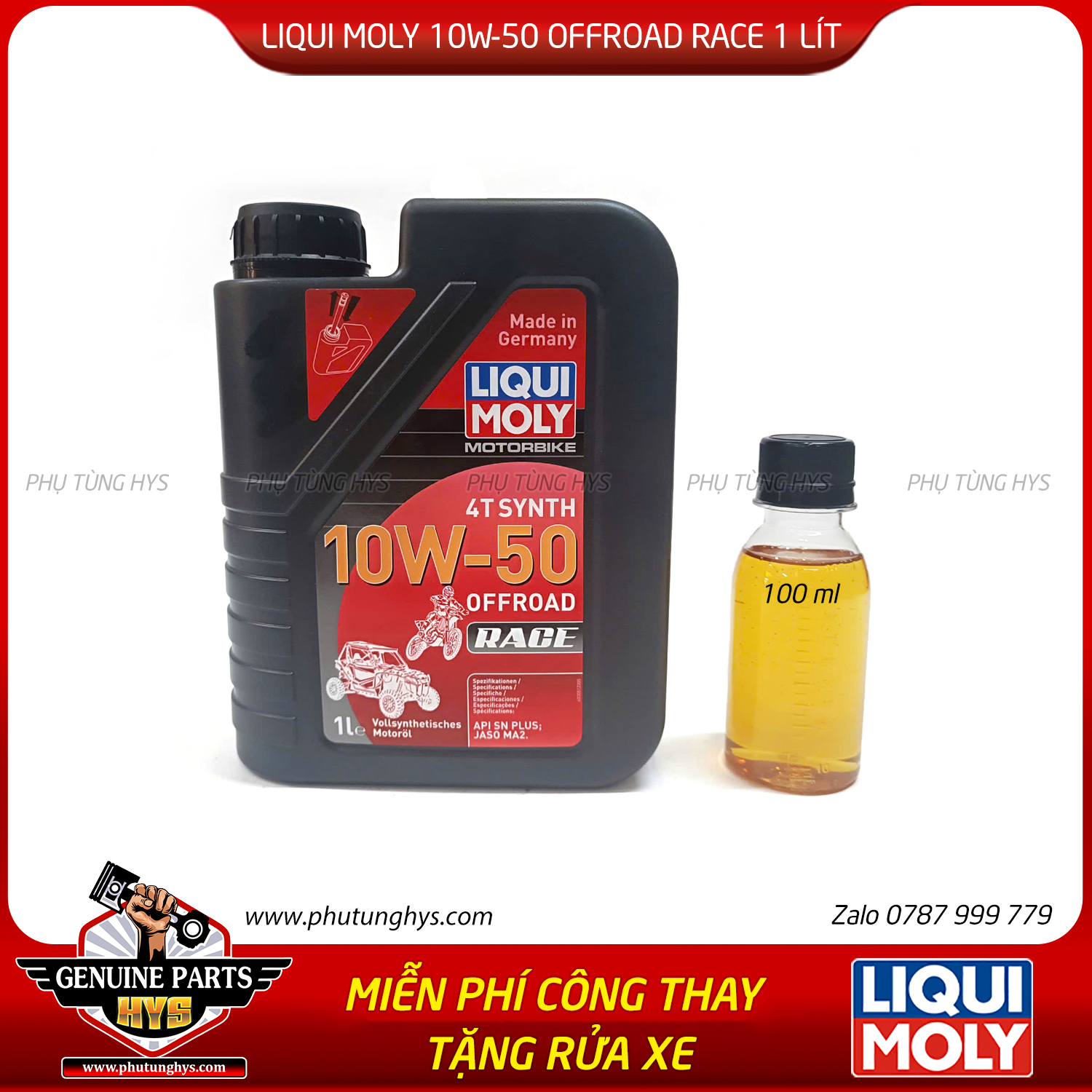 NHỚT LIQUI MOLY 10W50 OFFROAD RACE 1LÍT