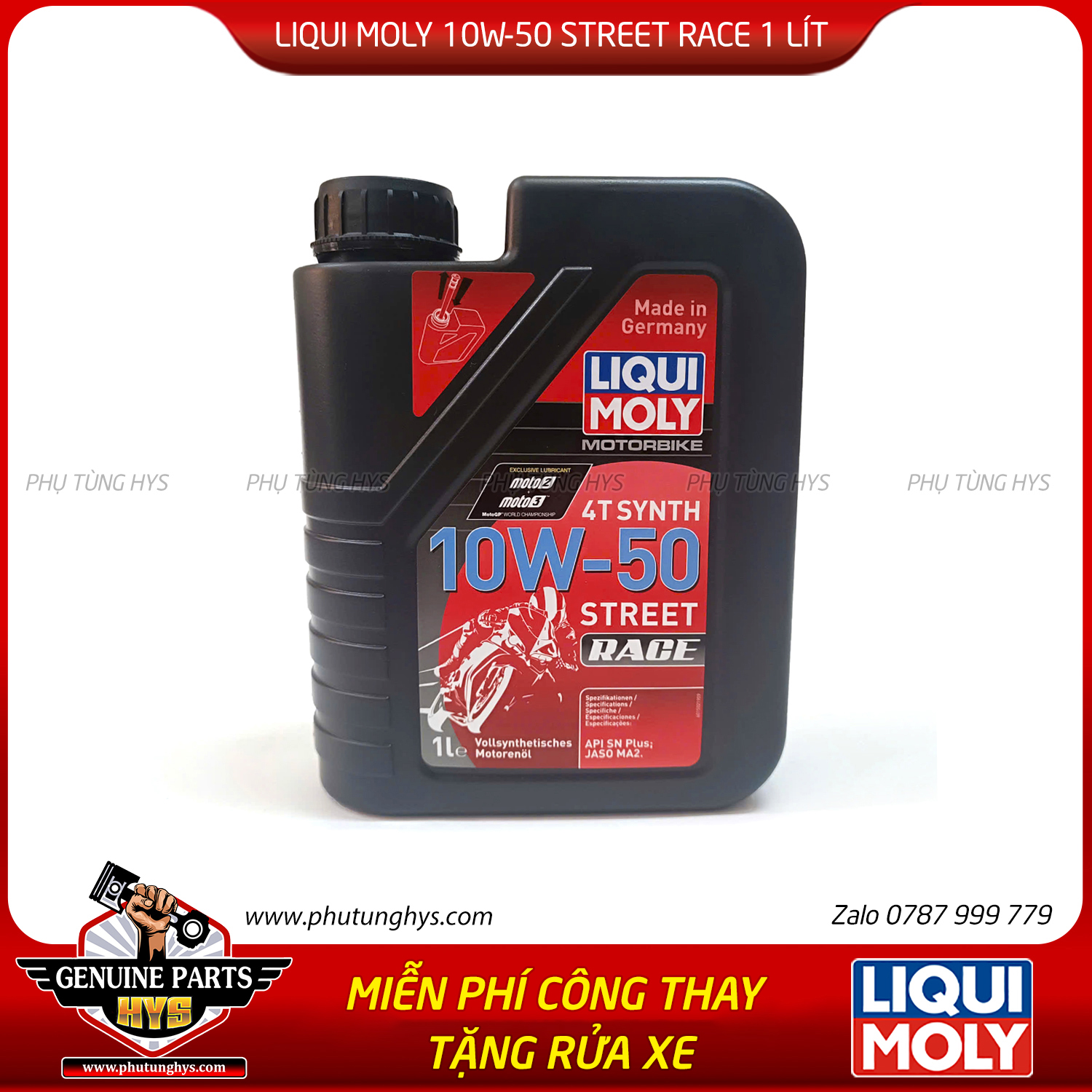 NHỚT LIQUI MOLY 10W50 STREET RACE 1LÍT