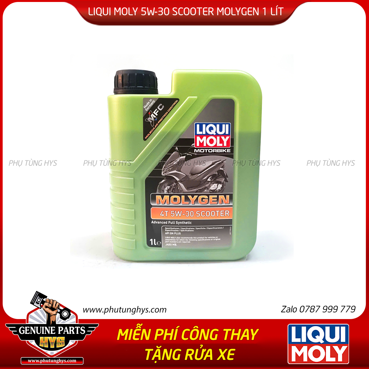 NHỚT LIQUI MOLY 5W30 MOLYGEN SCOOTER