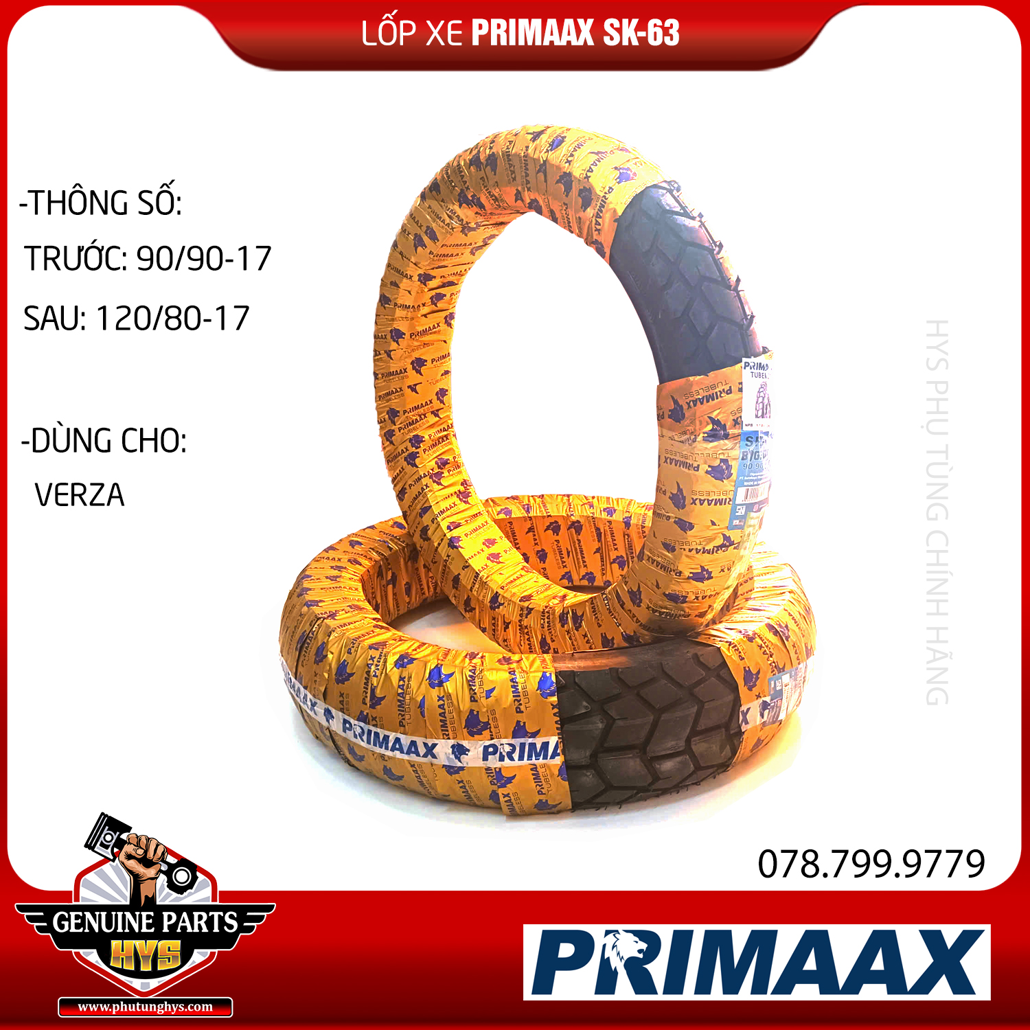 LỐP XE VERZA PRIMAAX SK-63