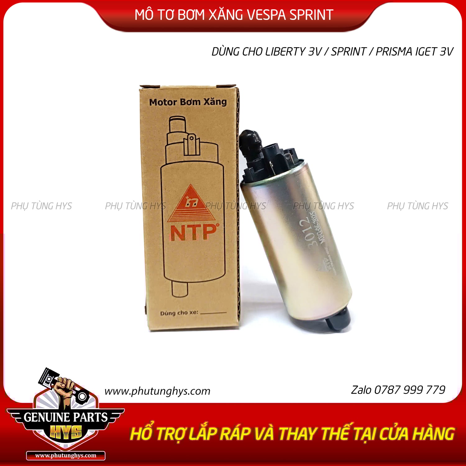 MÔ TƠ BƠM XĂNG LIBERTY 3V / VESPA SPRINT / PRISMA IGET 3V