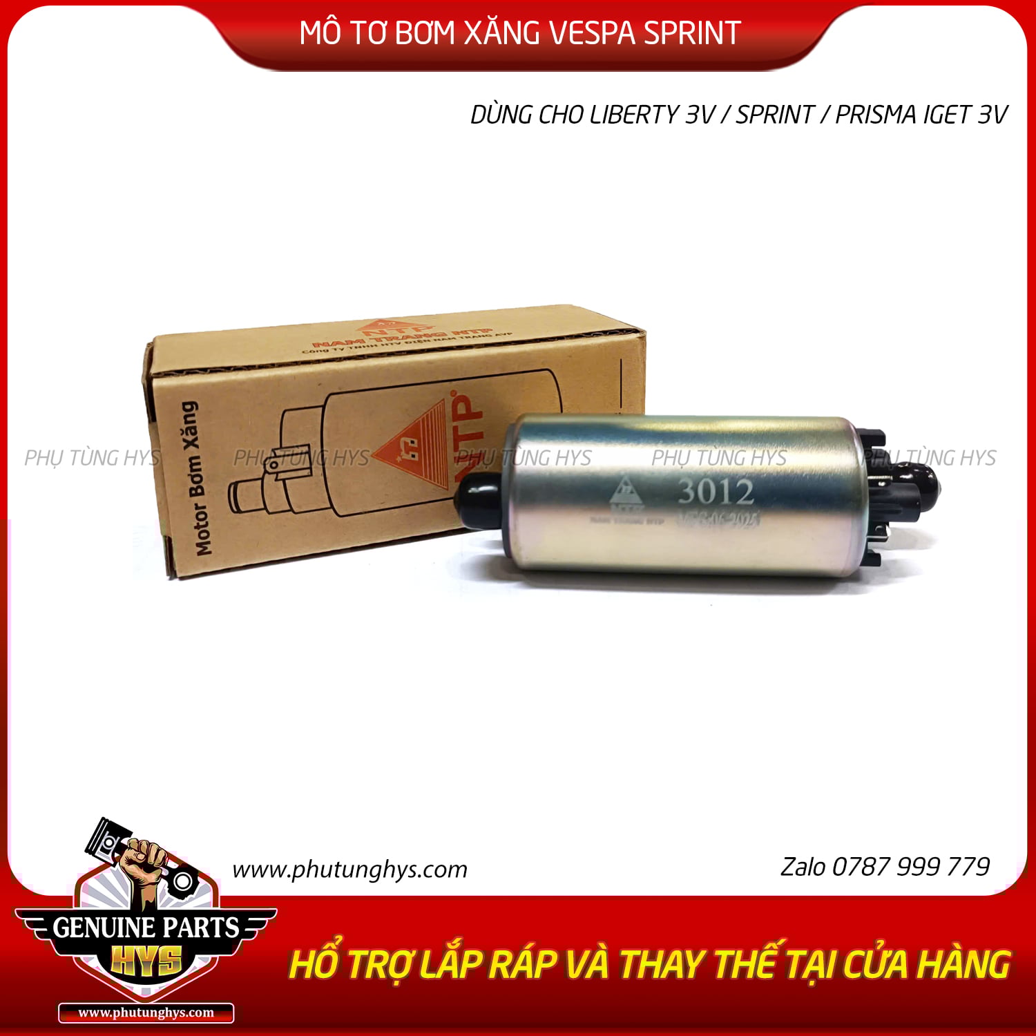 MÔ TƠ BƠM XĂNG LIBERTY 3V / VESPA SPRINT / PRISMA IGET 3V