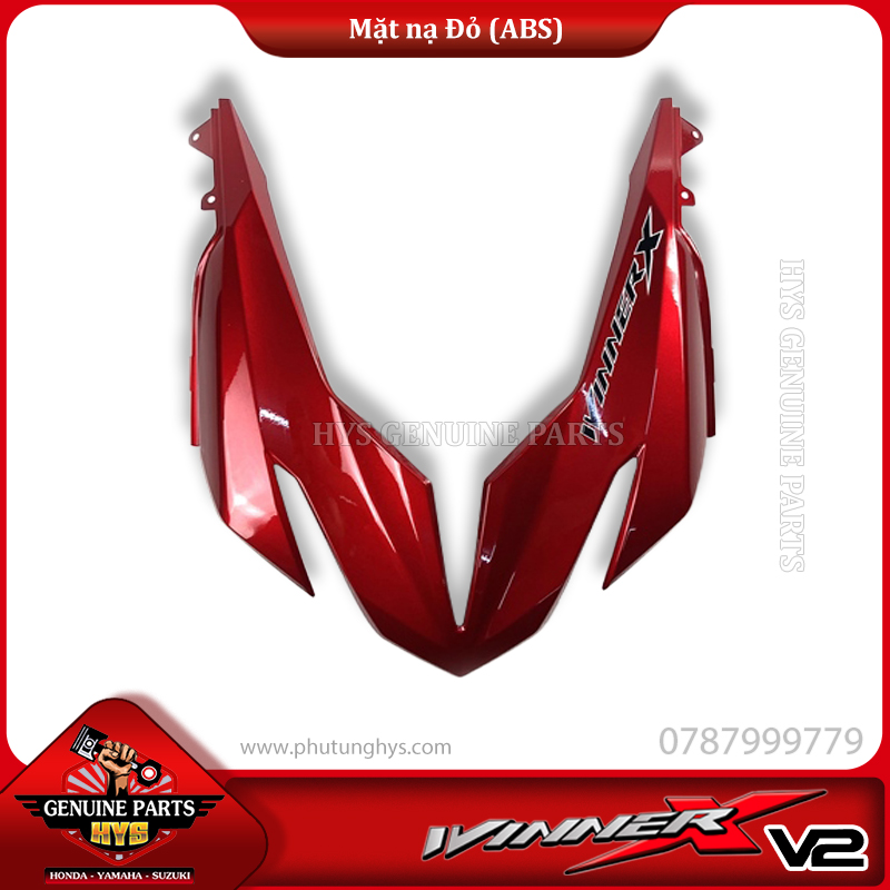 MẶT NẠ TRƯỚC WINNER X V2 ĐỎ (BẢN ĐỎ ĐEN BẠC 2020 ABS)