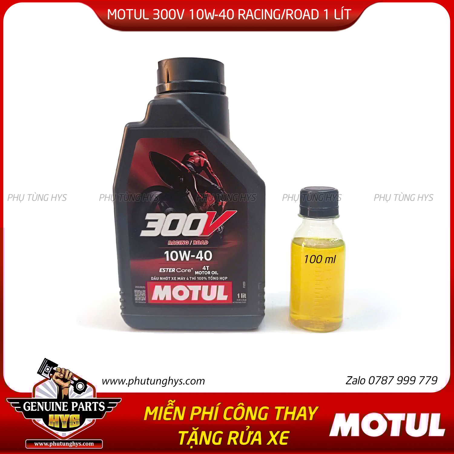 NHỚT MOTUL 300V ROAD RACING 10W40 1LÍT