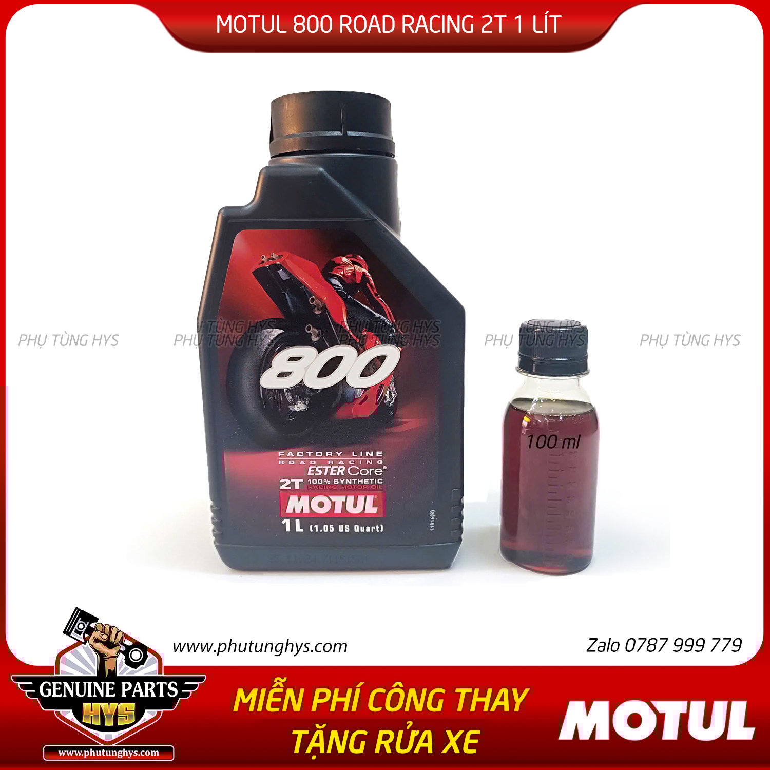 NHỚT MOTUL 800 2T FACTORY LINE ROAD RACING 1LÍT
