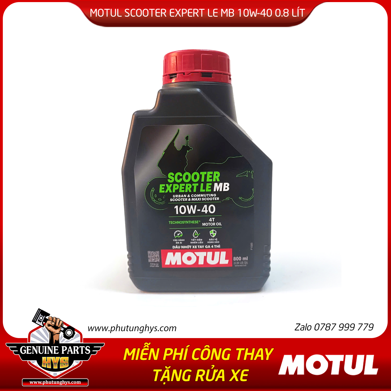 NHỚT MOTUL SCOOTER EXPERT 4T 10W40 0.8LÍT