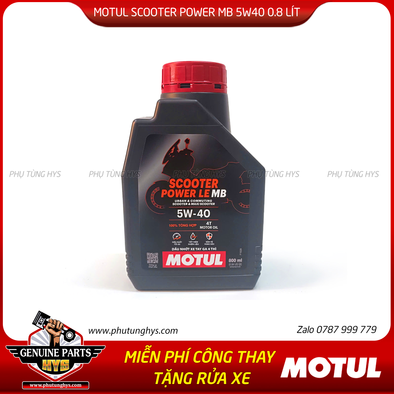 NHỚT MOTUL SCOOTER POWER MB 5W-40 800ML