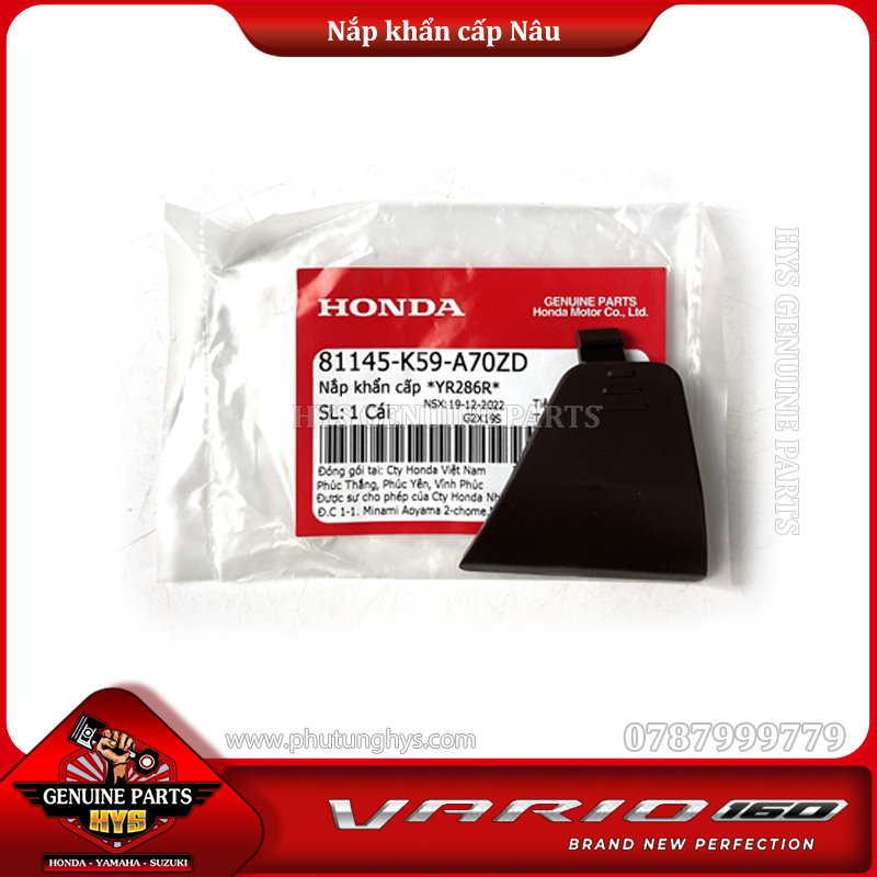 NẮP KHẨN CẤP VARIO 160 CLICK 160 K2S NÂU