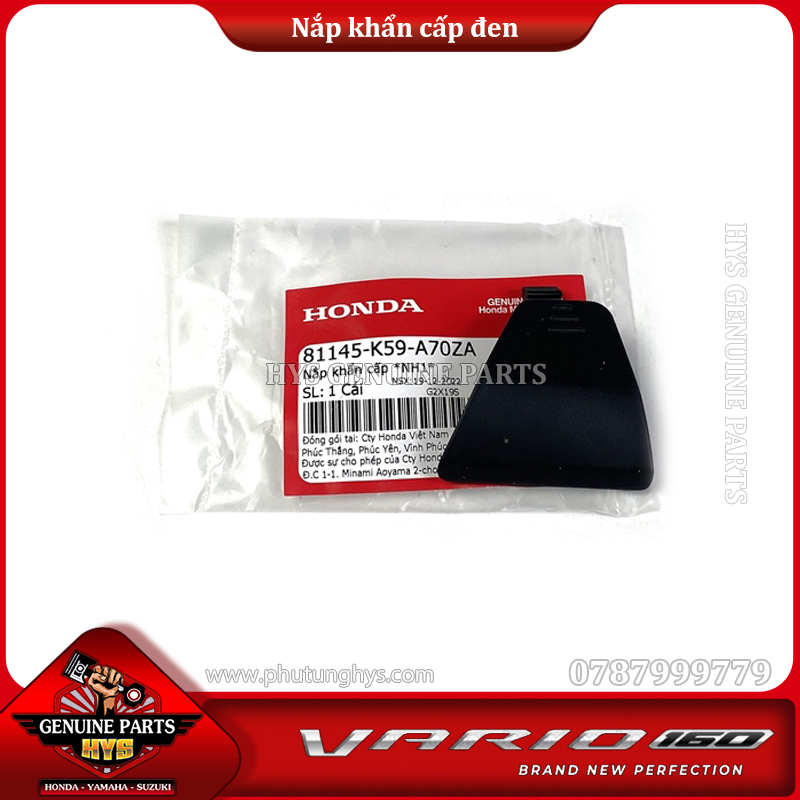 NẮP KHẨN CẤP VARIO 160 CLICK 160 K2S VARIO 2018 ĐEN