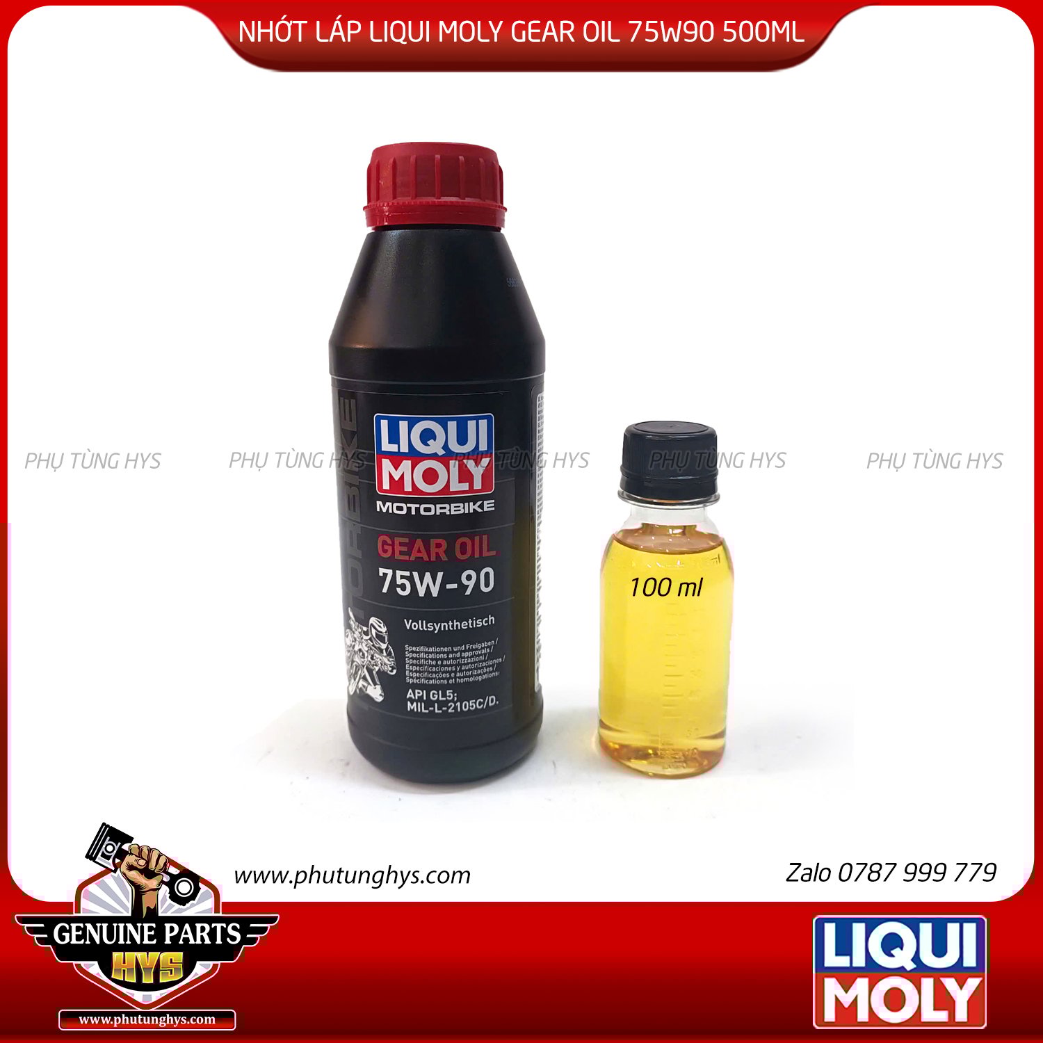 NHỚT LÁP LIQUI MOLY GEAR OIL 75W-90 500ML