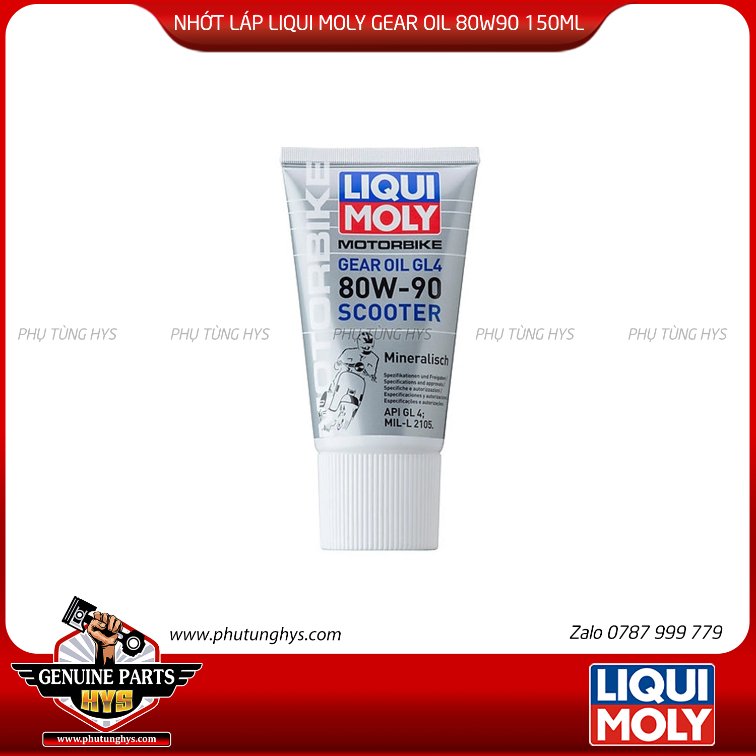 NHỚT LÁP LIQUI MOLY SCOOTER 80W-90 150ML