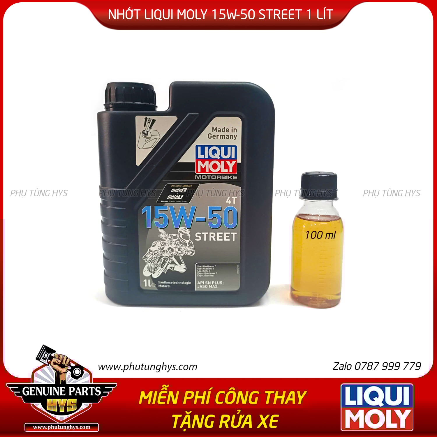 NHỚT LIQUI MOLY 15W50 STREET 1LÍT