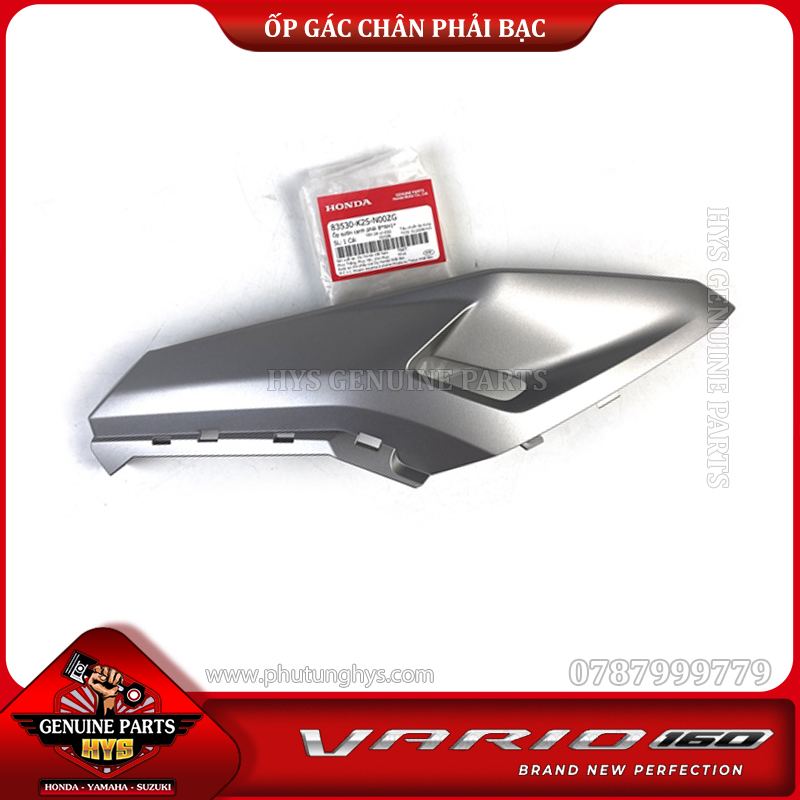 NHỰA NHÁM ỐP GÁC CHÂN VARIO 160 CLICK 160 K2S PHẢI BẠC