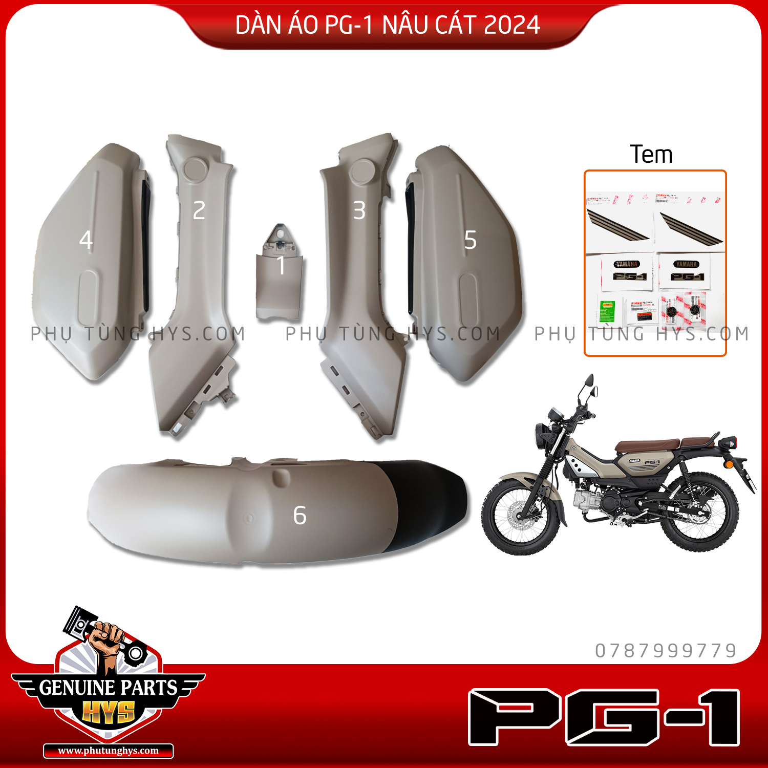 DÀN ÁO YAMAHA PG-1 2024