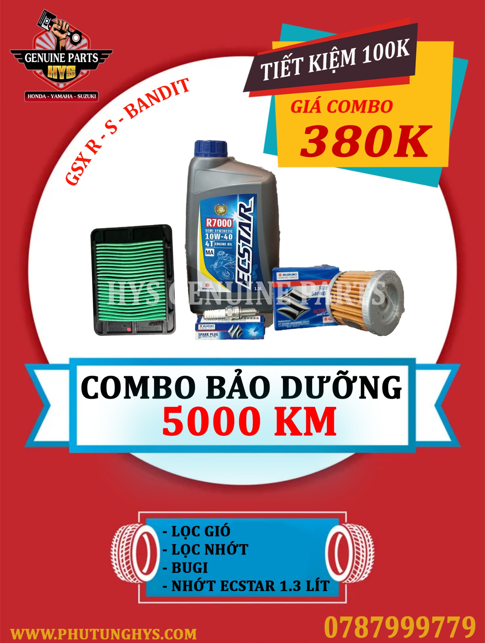 COMBO BẢO TRÌ BẢO DƯỠNG GSX BANDIT