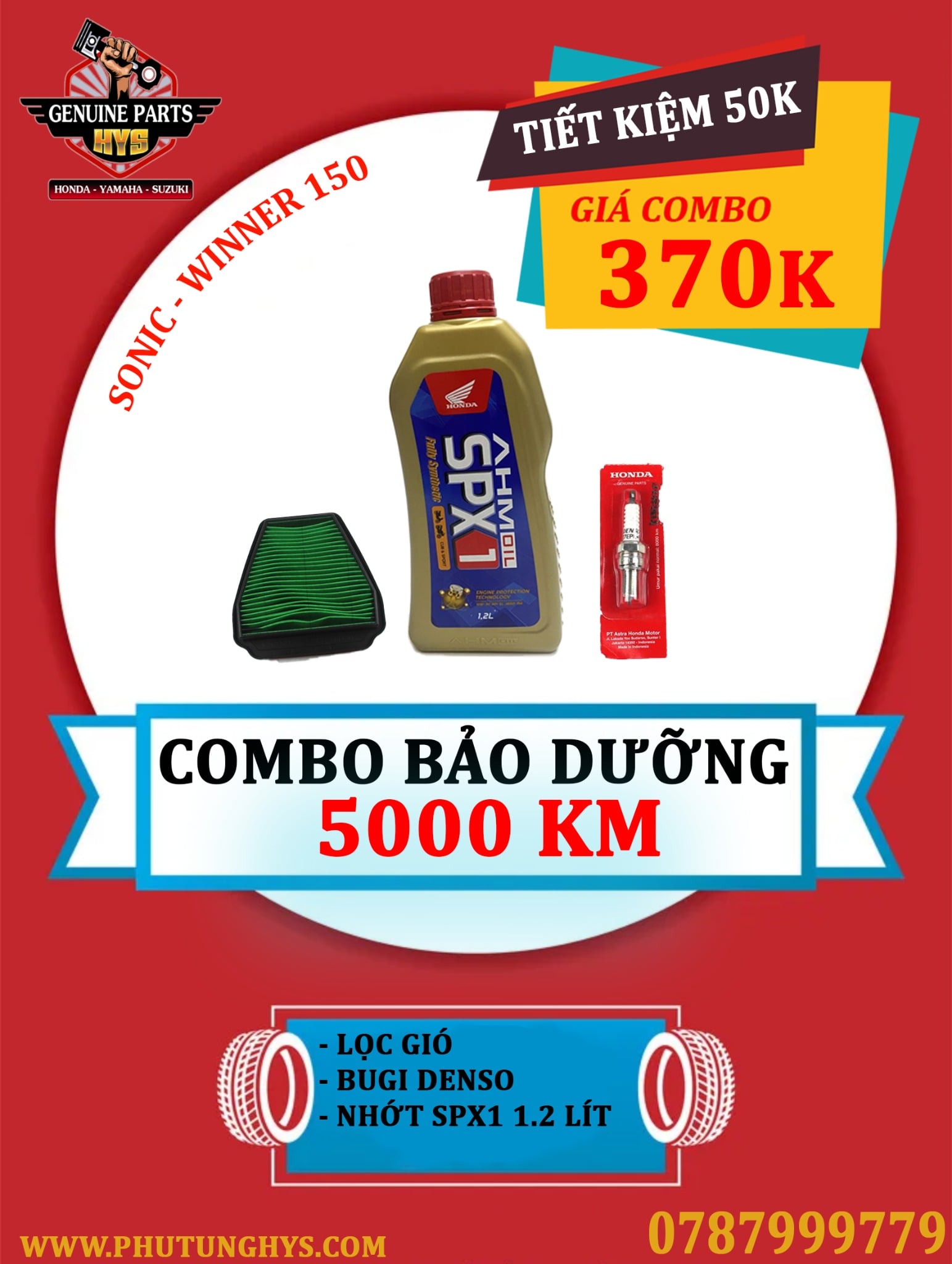 COMBO BẢO TRÌ BẢO DƯỠNG SONIC WINNER X V1 V2 V3