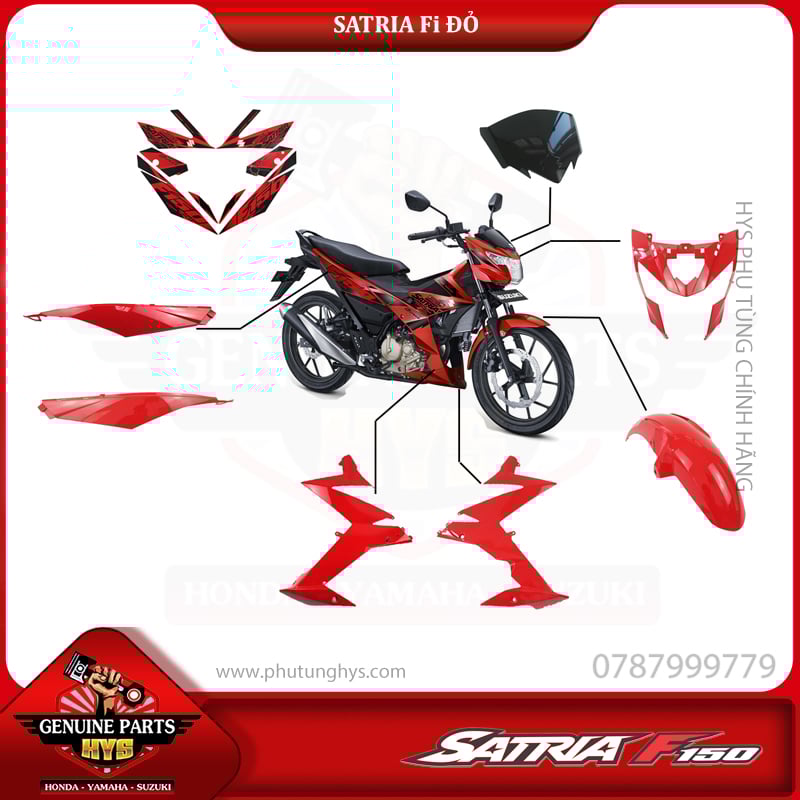 DÀN ÁO SATRIA FI ĐỎ