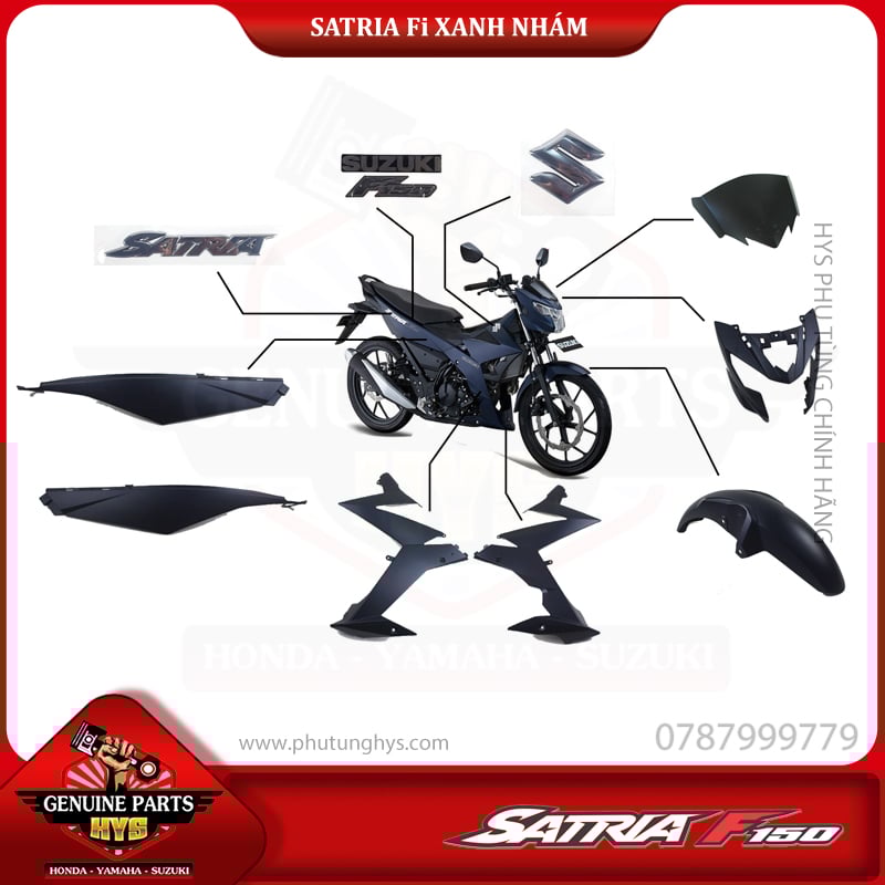 DÀN ÁO SATRIA FI XANH NHÁM