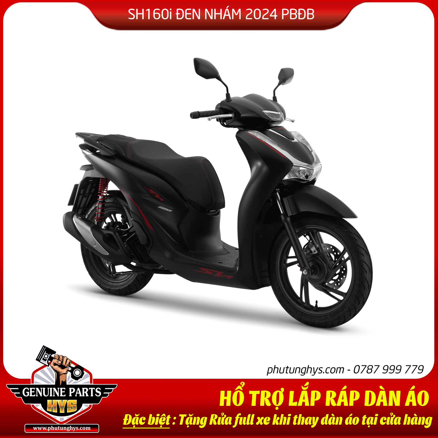 DÀN ÁO SH160i ĐEN NHÁM 2024 PHIÊN BẢN ĐẶC BIỆT