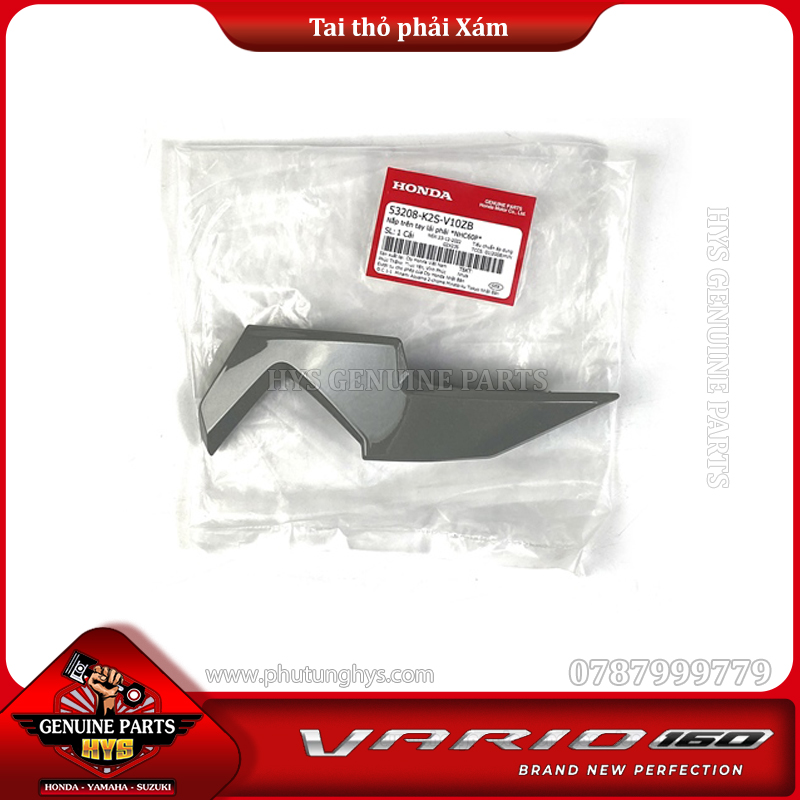 TAI THỎ VARIO 160 CLICK 160 K2S PHẢI XÁM (BẢN ABS)