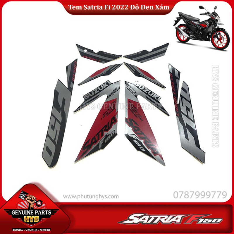 Tem Satria FI 2022 ( Đỏ Đen xám )