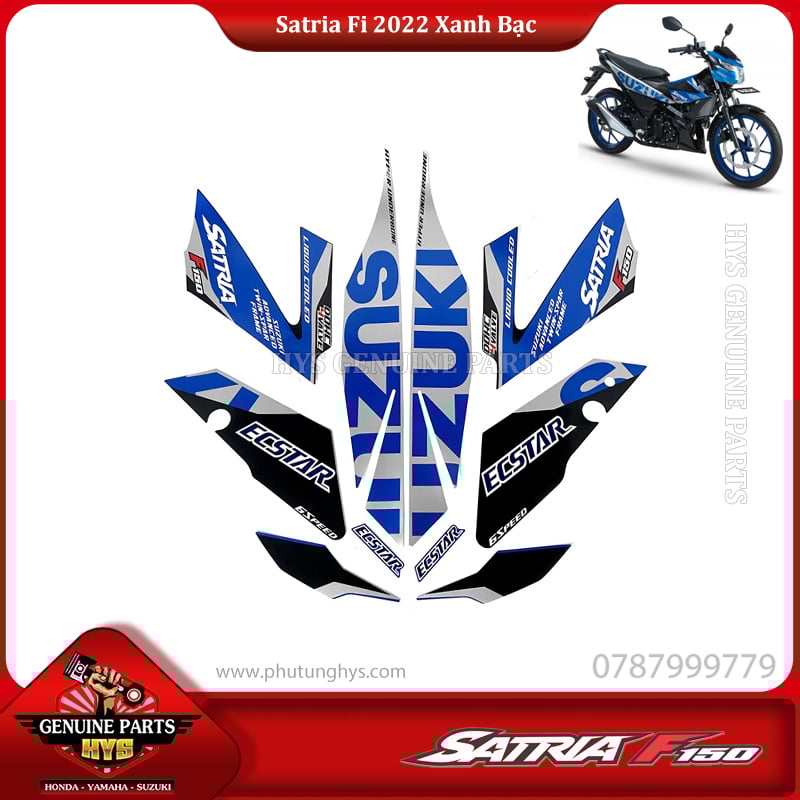 Tem Satria FI 2022 ( Xanh Bạc )