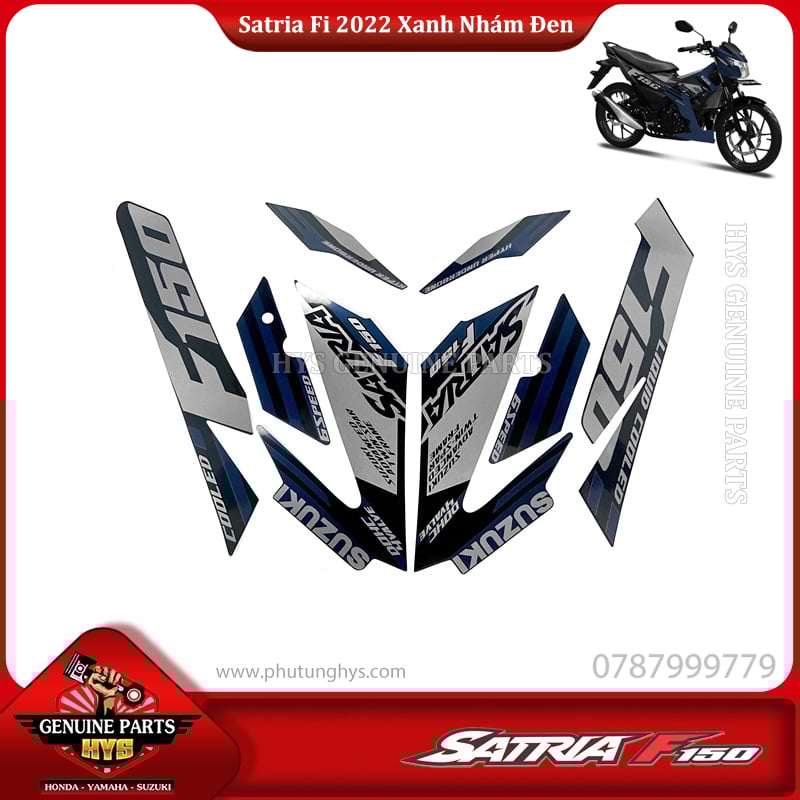 Tem Satria FI 2022 ( Xanh Nhám Đen )