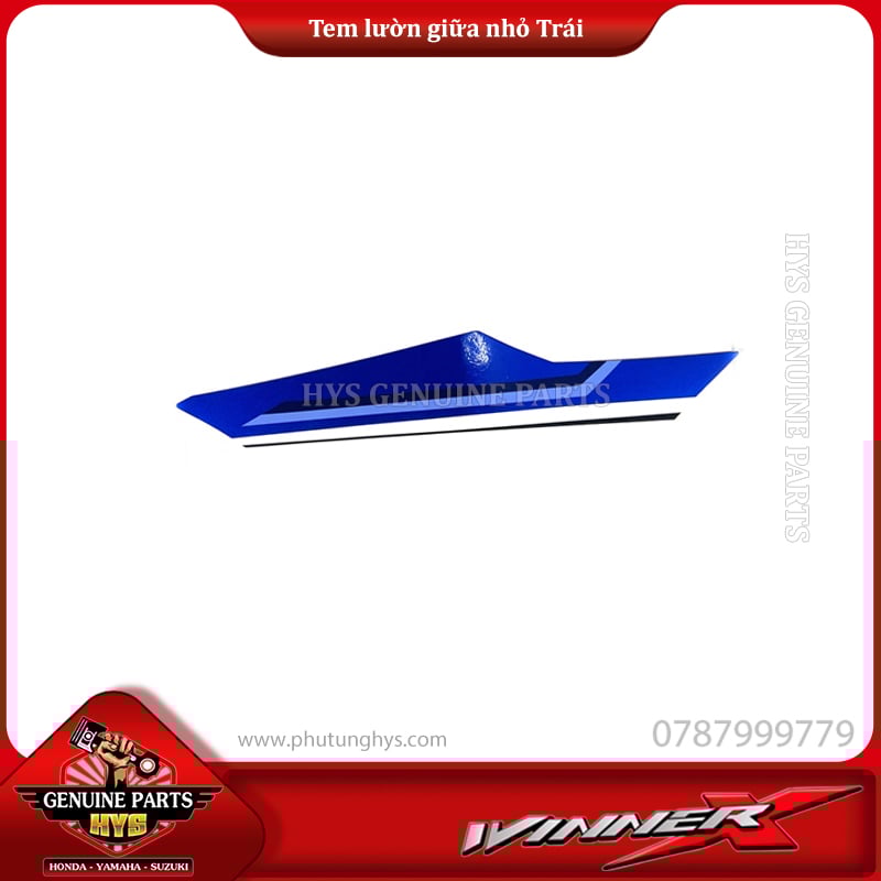 TEM LƯỜN GIỮA MIẾNG NHỎ WINNER X V3 TRÁI (BẢN ĐỎ ĐEN 2022 ABS)